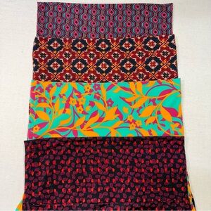 LuLaRoe - Maxi - Multicolor Patterned Women's Skirts - Set of 4 - Size Small